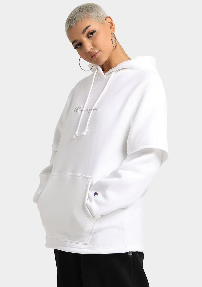 Champion Womens Reverse Weave Liquid Layer Hoodie <br> CT4EN WIT