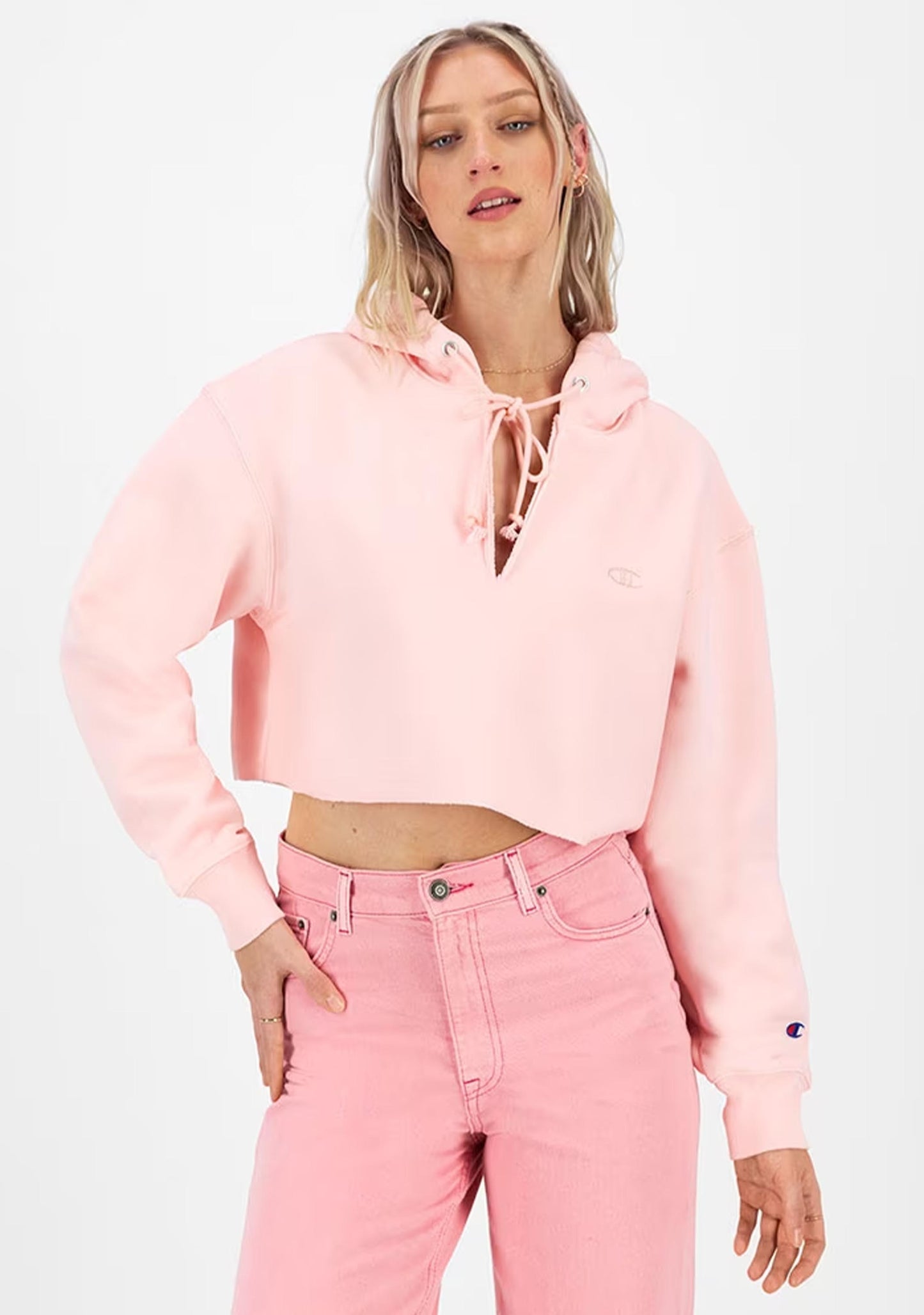 Champion Women's Reverse Weave Split Crop Hoodie
