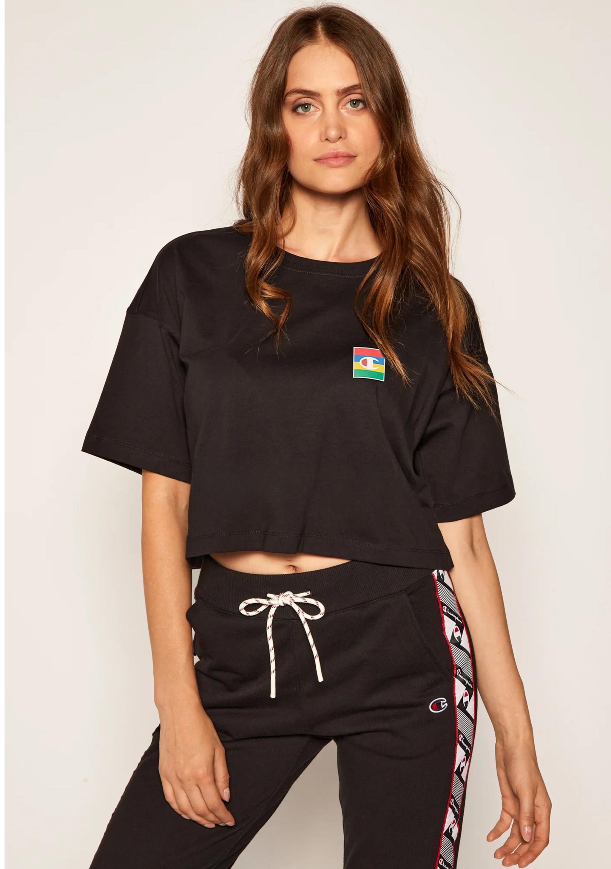 Champion Womens SPS Graphic Boxy Tee black
