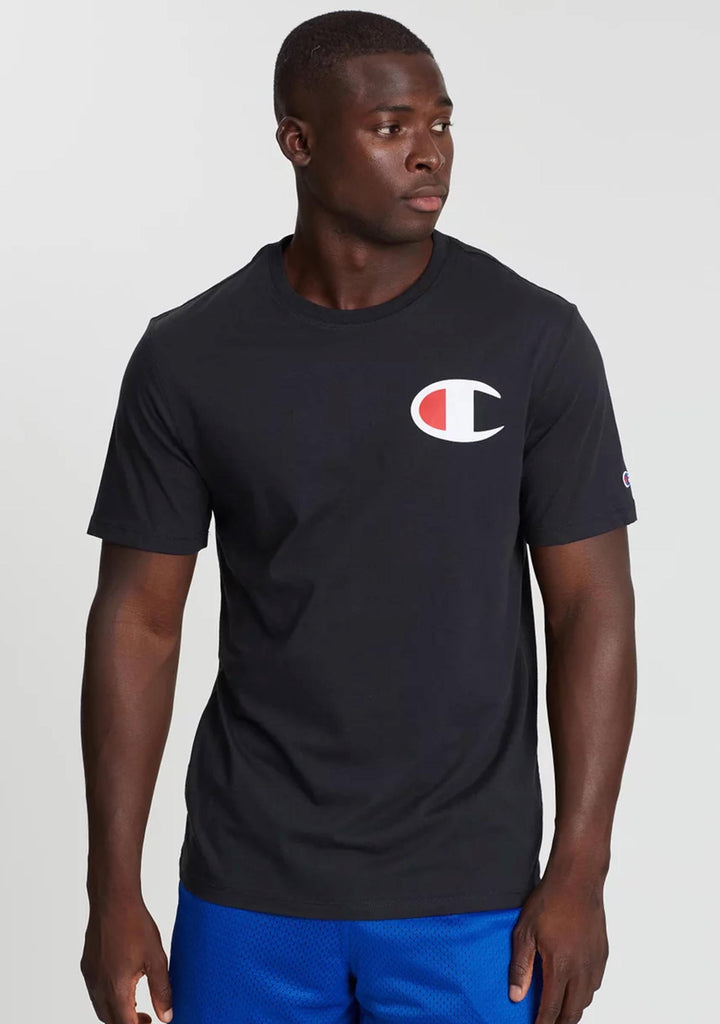 Champion Men’s C Logo Short Sleeve Tee Granite Heather