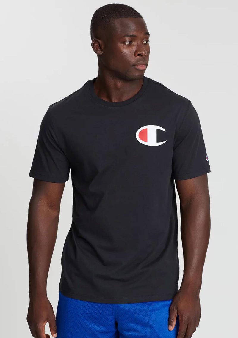 Champion Mens C Logo Short Sleeve Tee Granite Heather <br> AY68N A7B