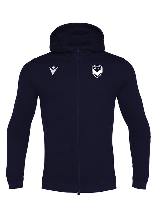 Macron Kids' Melbourne Victory Travel Staff Full Zip Hooded Top <br> 58567890
