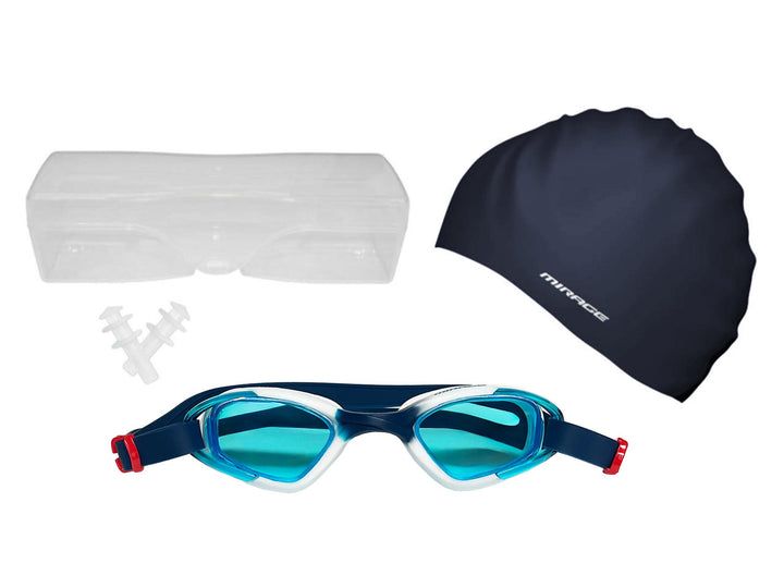 Mirage Sports Adult Goggles Swim Pack White