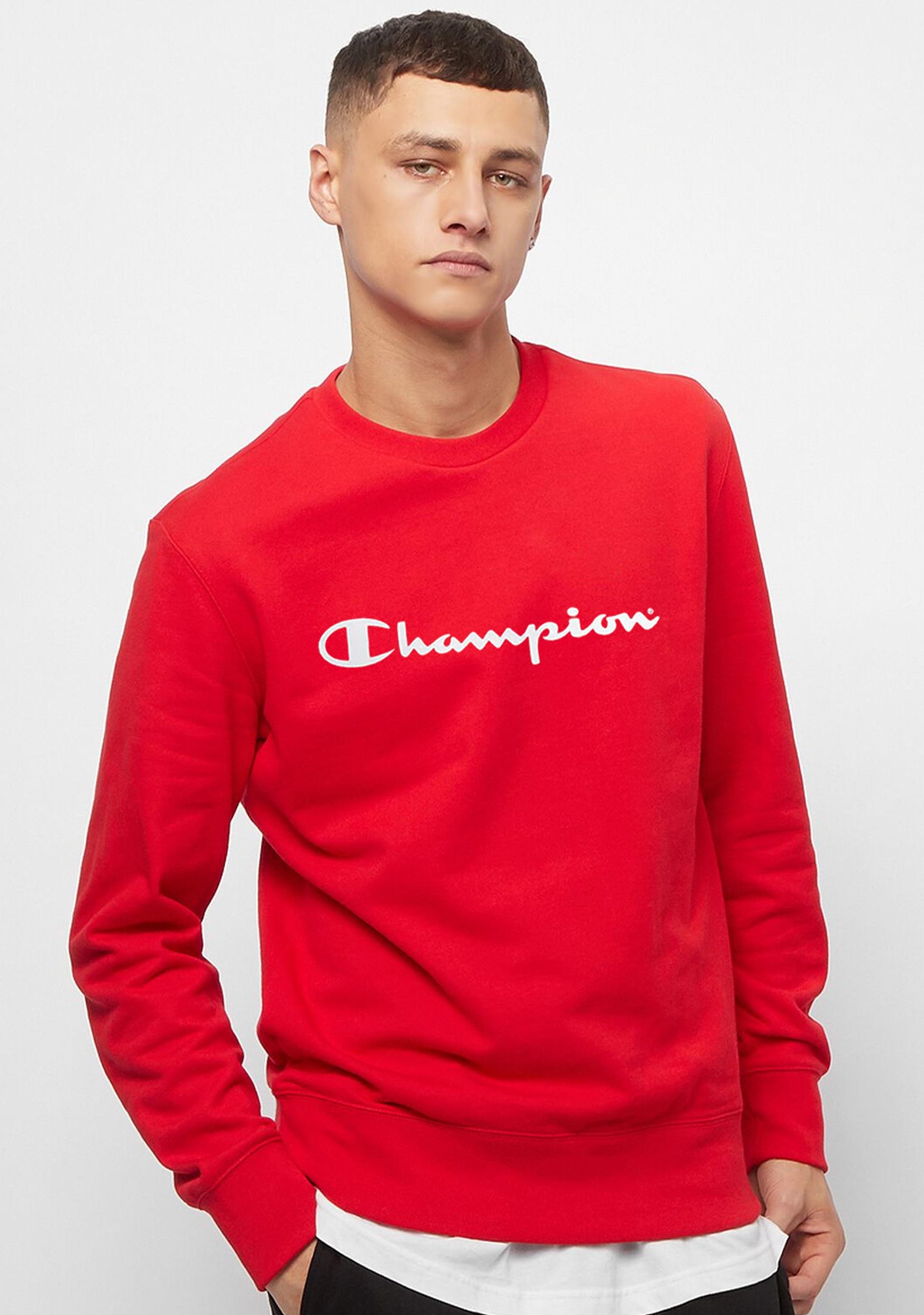 Champion Men’s Script Crew Red
