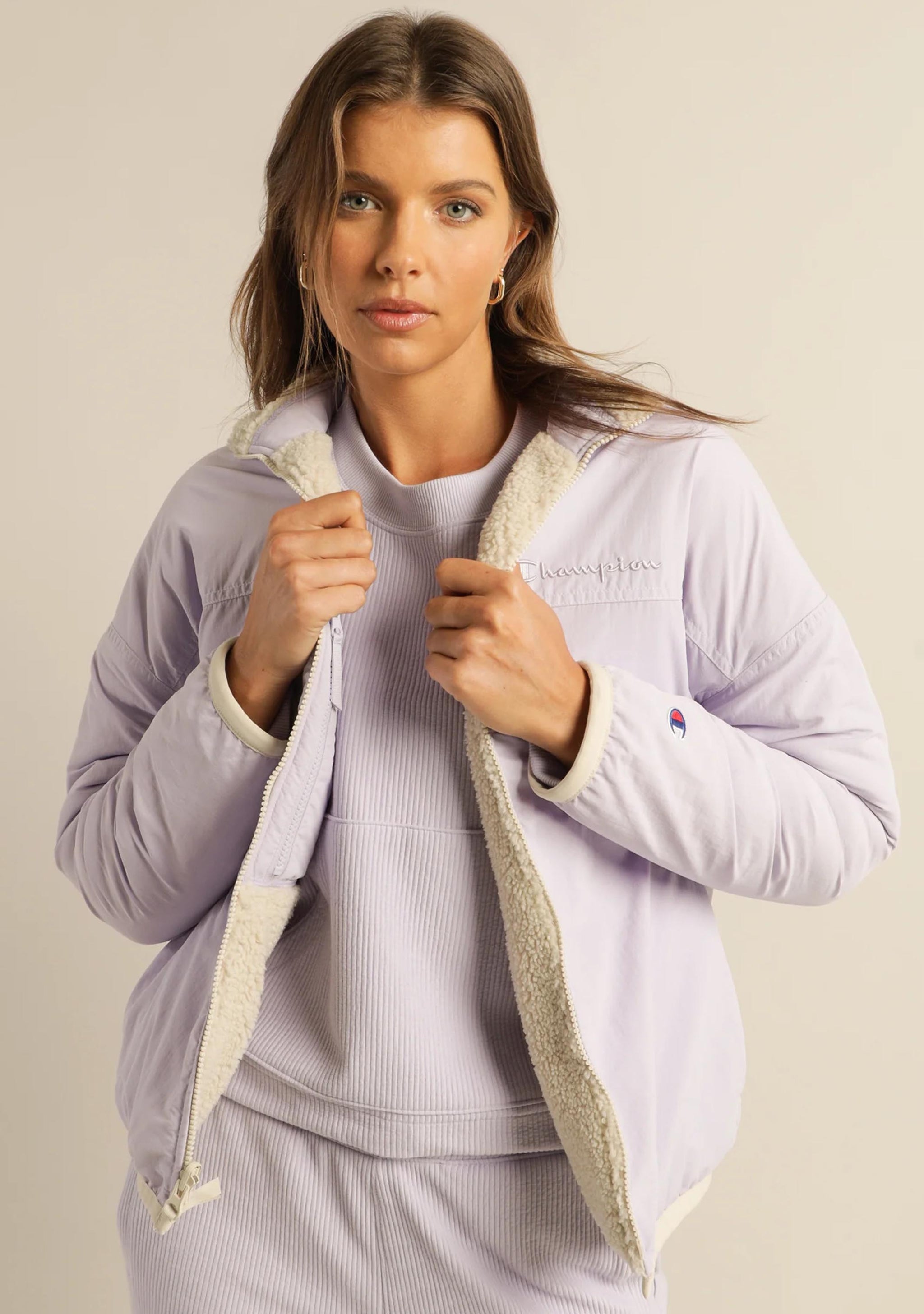 Champion Women's Rib Mix Media Reversible Jacket