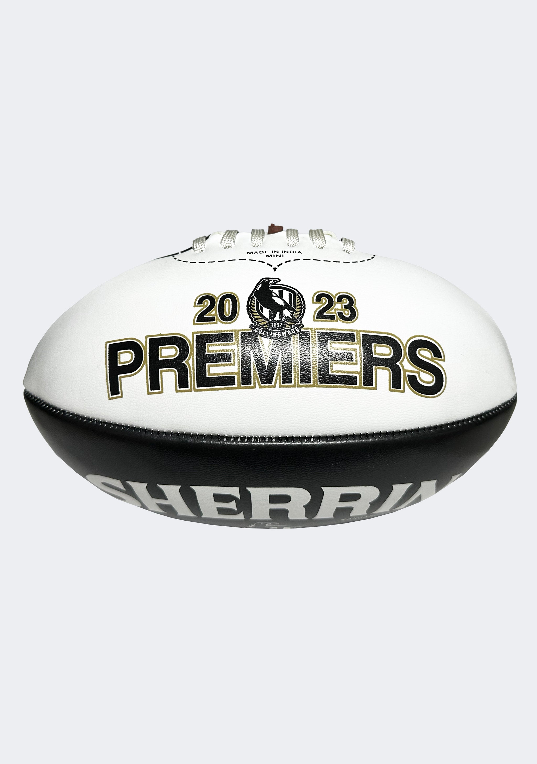Sherrin AFL Collingwood Magpies 2023 Premiers Mini Footy 20cm
