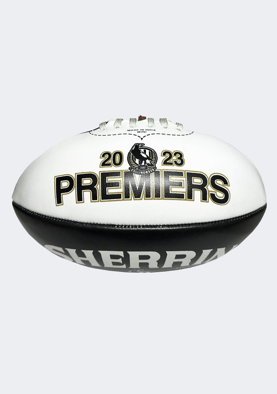 Sherrin AFL Collingwood Magpies 2023 Premiers Mini Footy 20cm