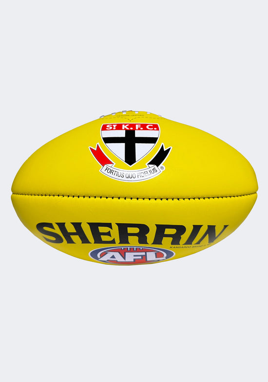 Sherrin AFL St Kilda Team Yellow Leather Football