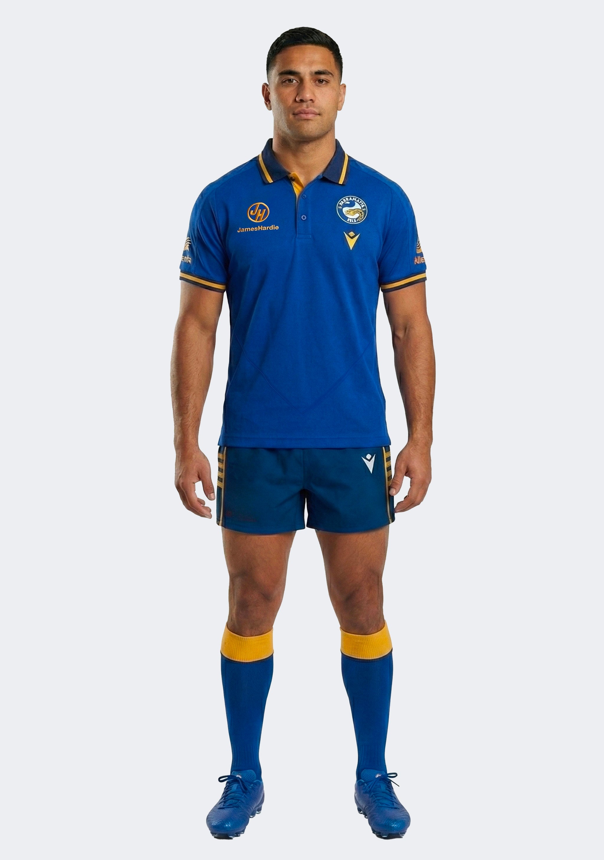 Macron Men's Parramatta Eels 2025 Player Travel Polo