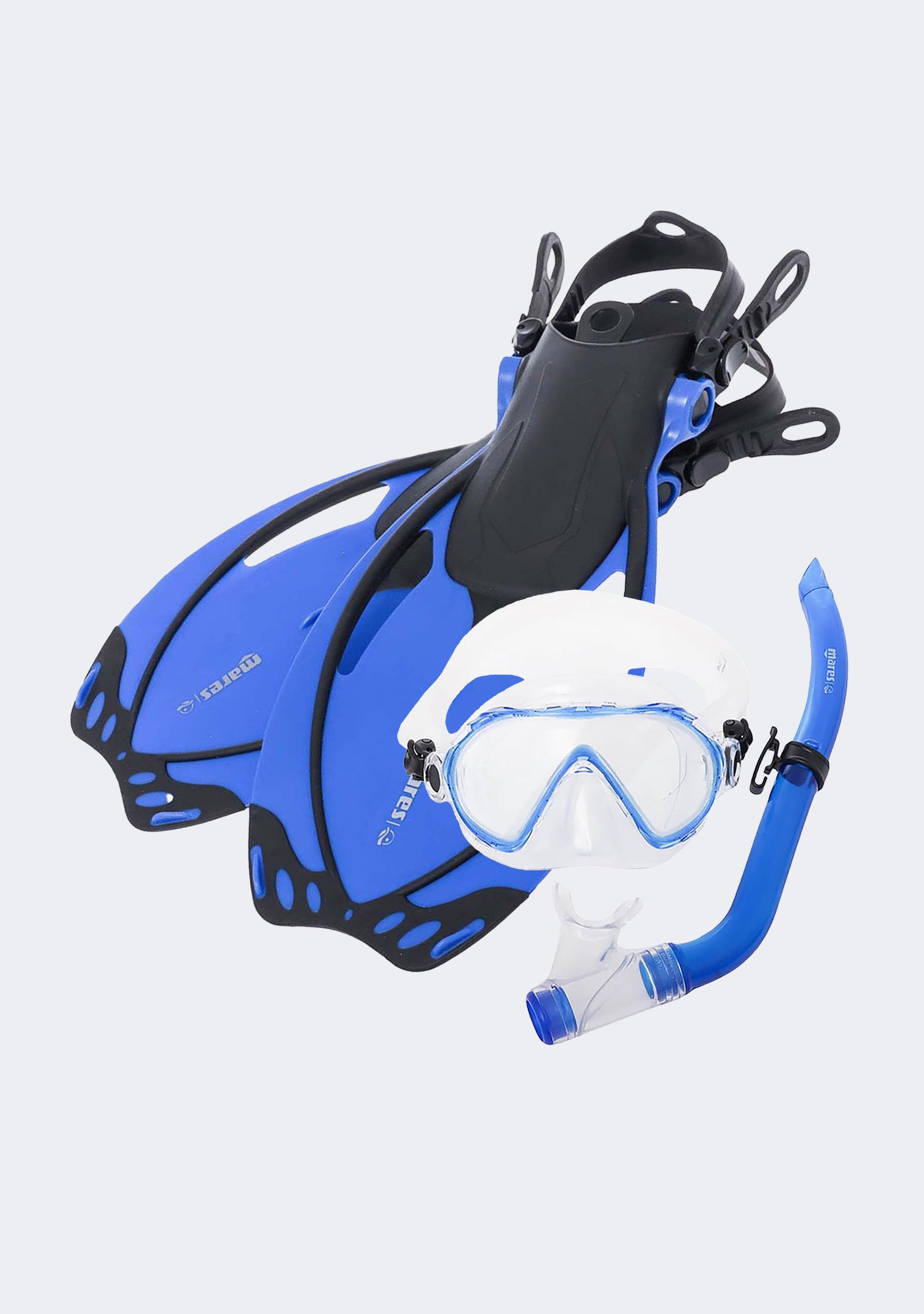 Mares Kids' Seahorse Allegra Snorkel and Fins Set Blue