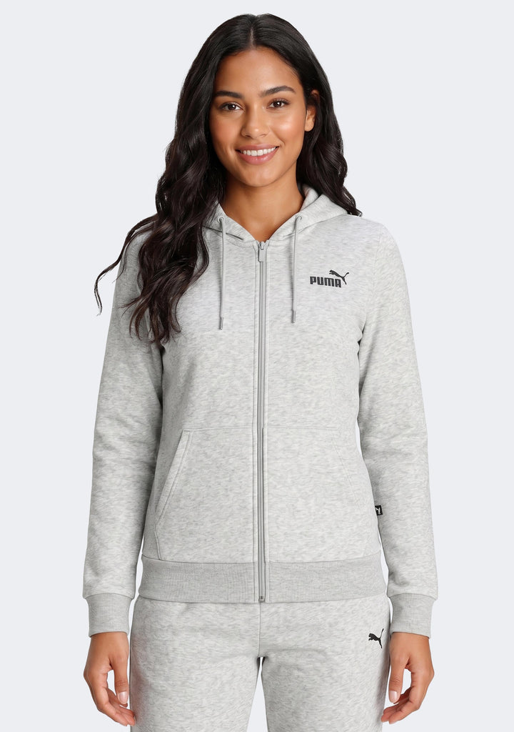 Puma Women's Essentials Small Logo Full Zip Fleece Hoodie