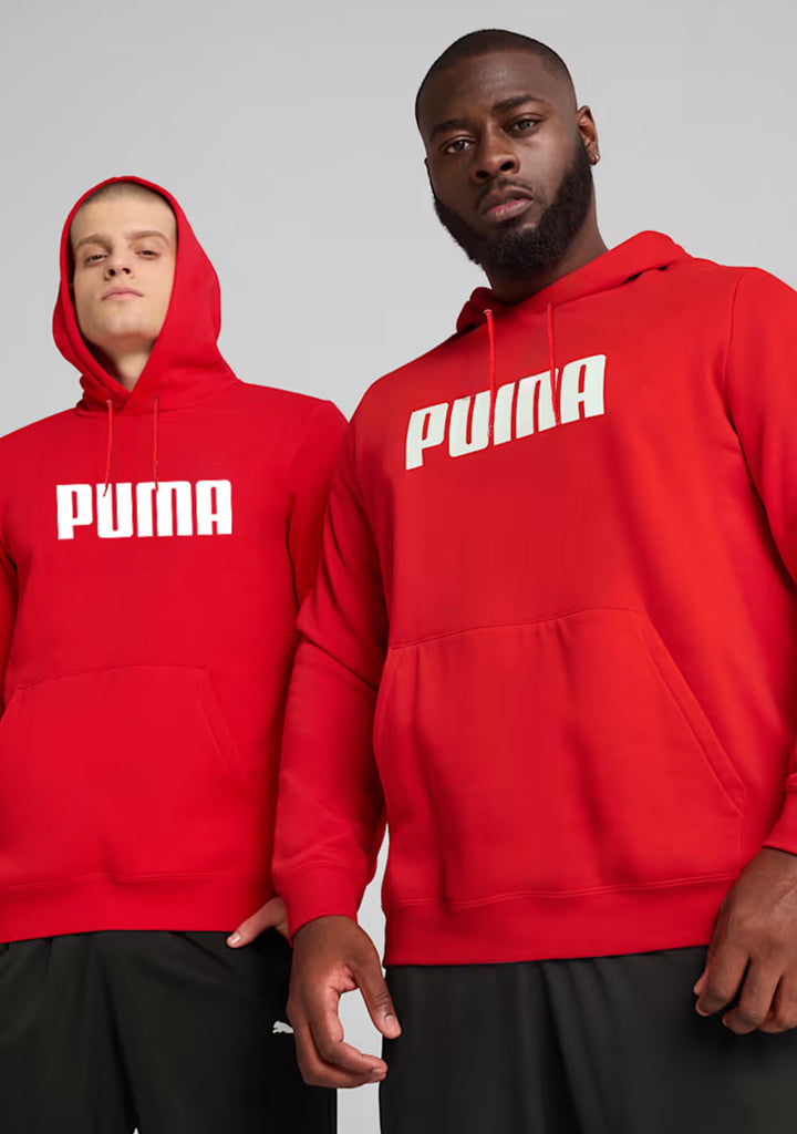 Puma Men's Essentials Big Puma Logo Hoodie Red
