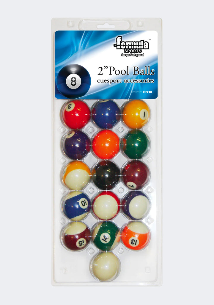 Formula Sports Standard 2 Inch Pool Balls 16 Blister Pack
