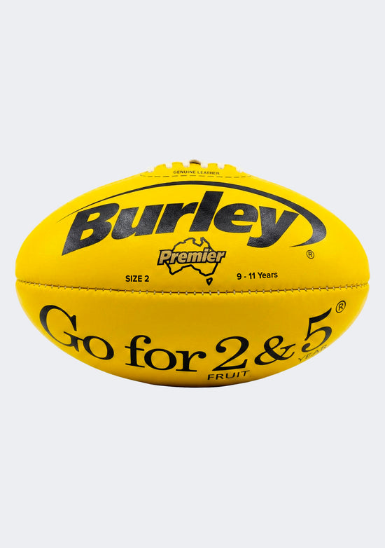 Burley WAFC Go For 2 Fruit & 5 Veg Logo Junior Premier Football - Yellow - Size 2