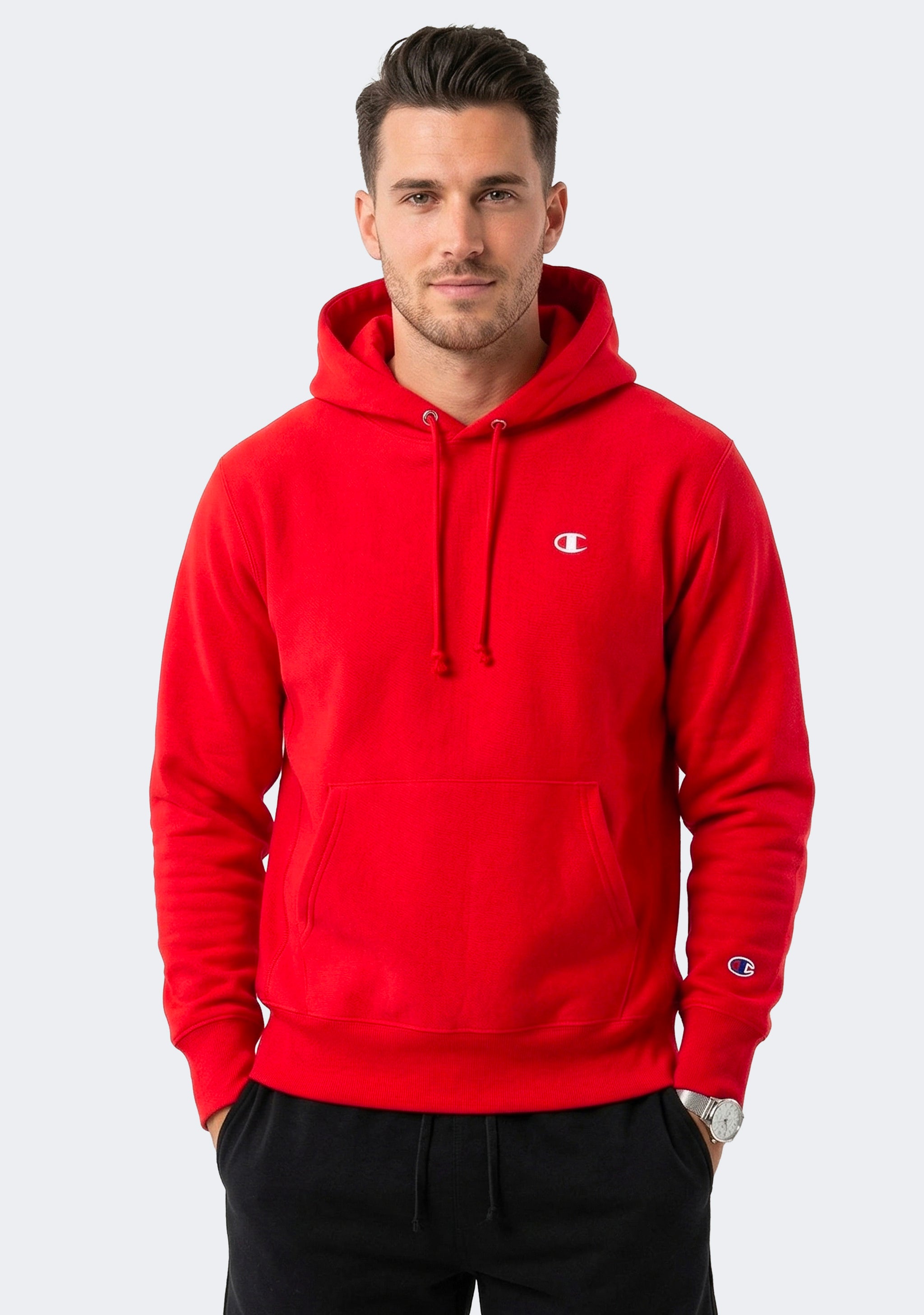 Champion Men's Reverse Weave Small C Logo Hoodie
