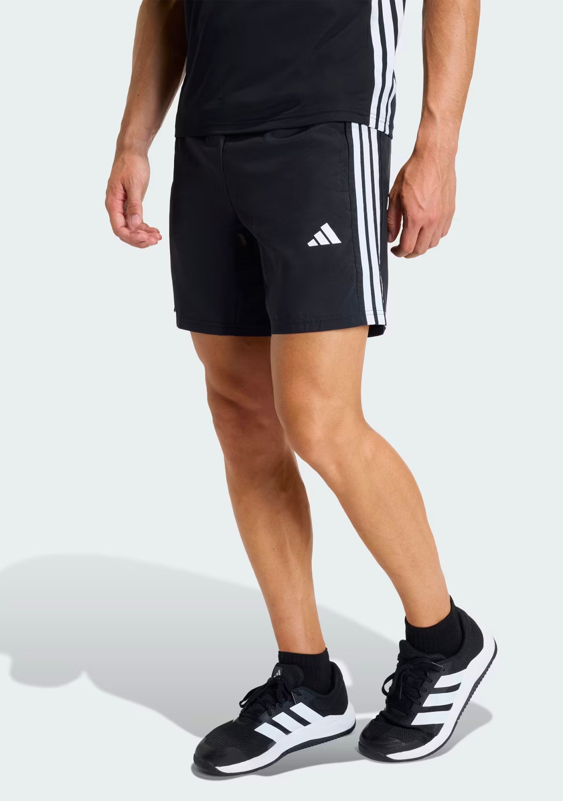 Adidas Men's Workout Essentials Base 3 Stripes Woven Short