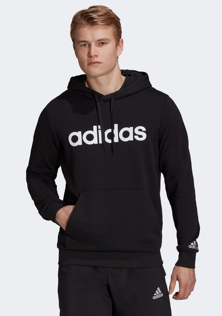 Adidas Mens Linear Logo Full Length Hoodie