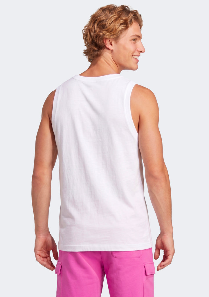 Adidas Men's Essentials Small Logo Tank Top White/Black