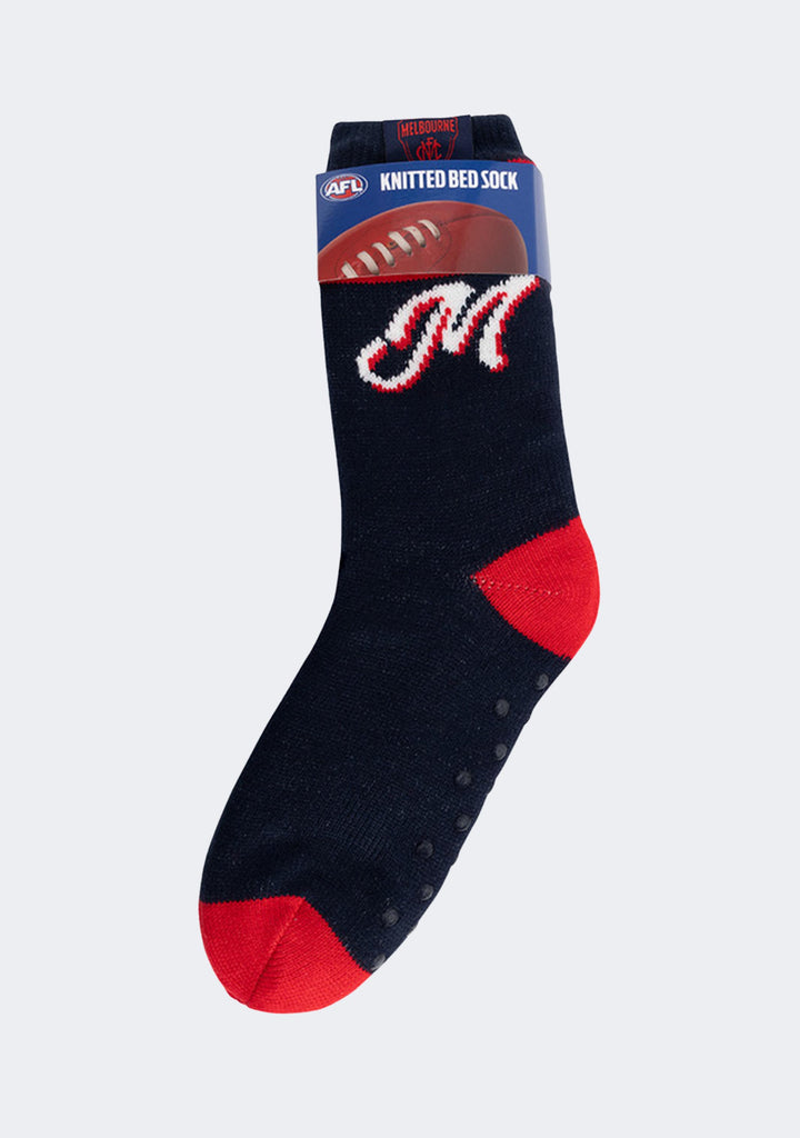AFL Melbourne Demons Knitted Bed Socks