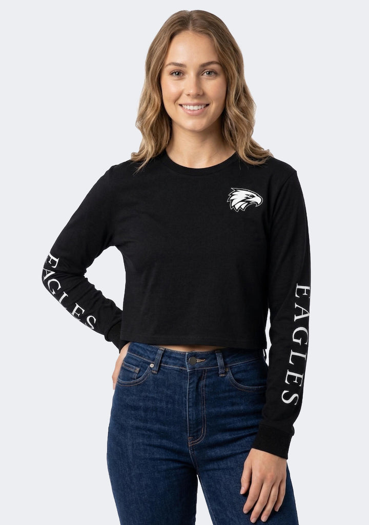 NAR Women's West Coast Eagles Wordmark Long Sleeve Cropped Tee