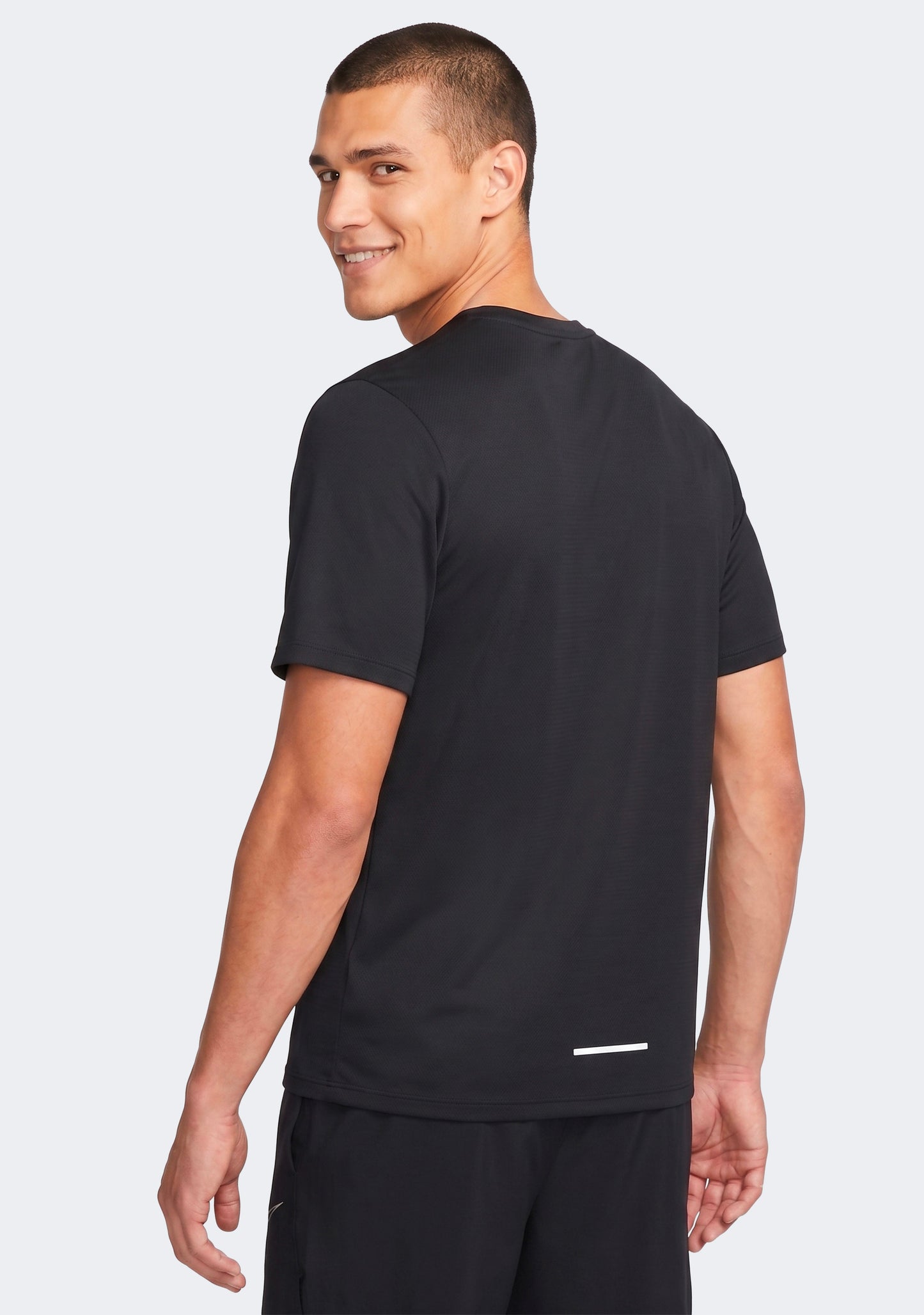 Nike Men's Dri-Fit 1.0 Black Miler Running T-Shirt