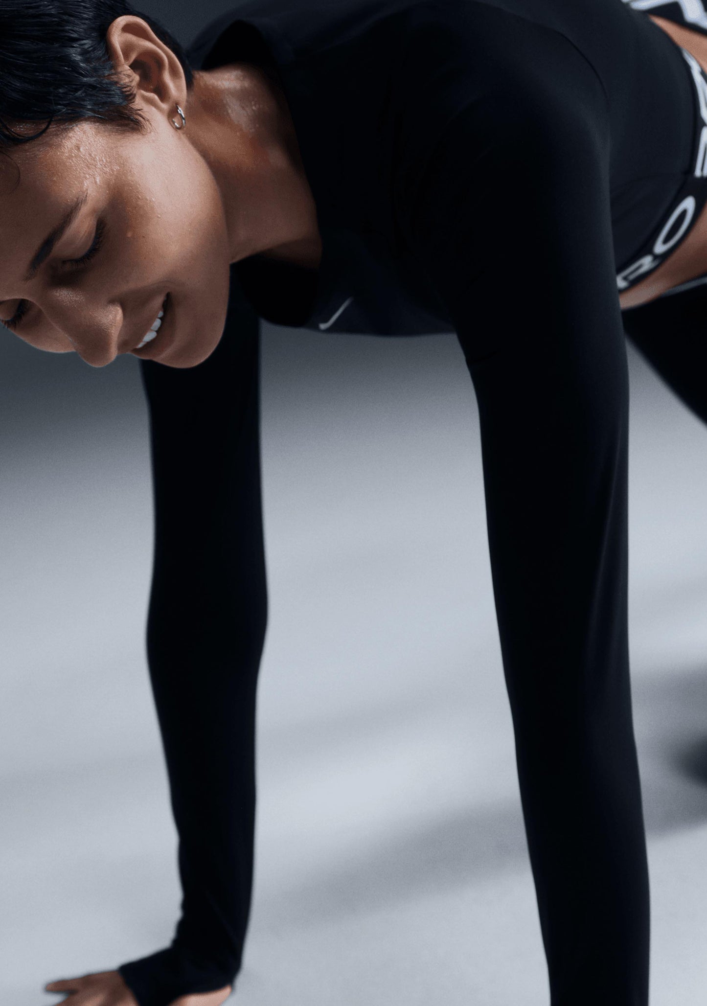 Nike Women's Pro Dri-Fit Cropped Long Sleeve Top