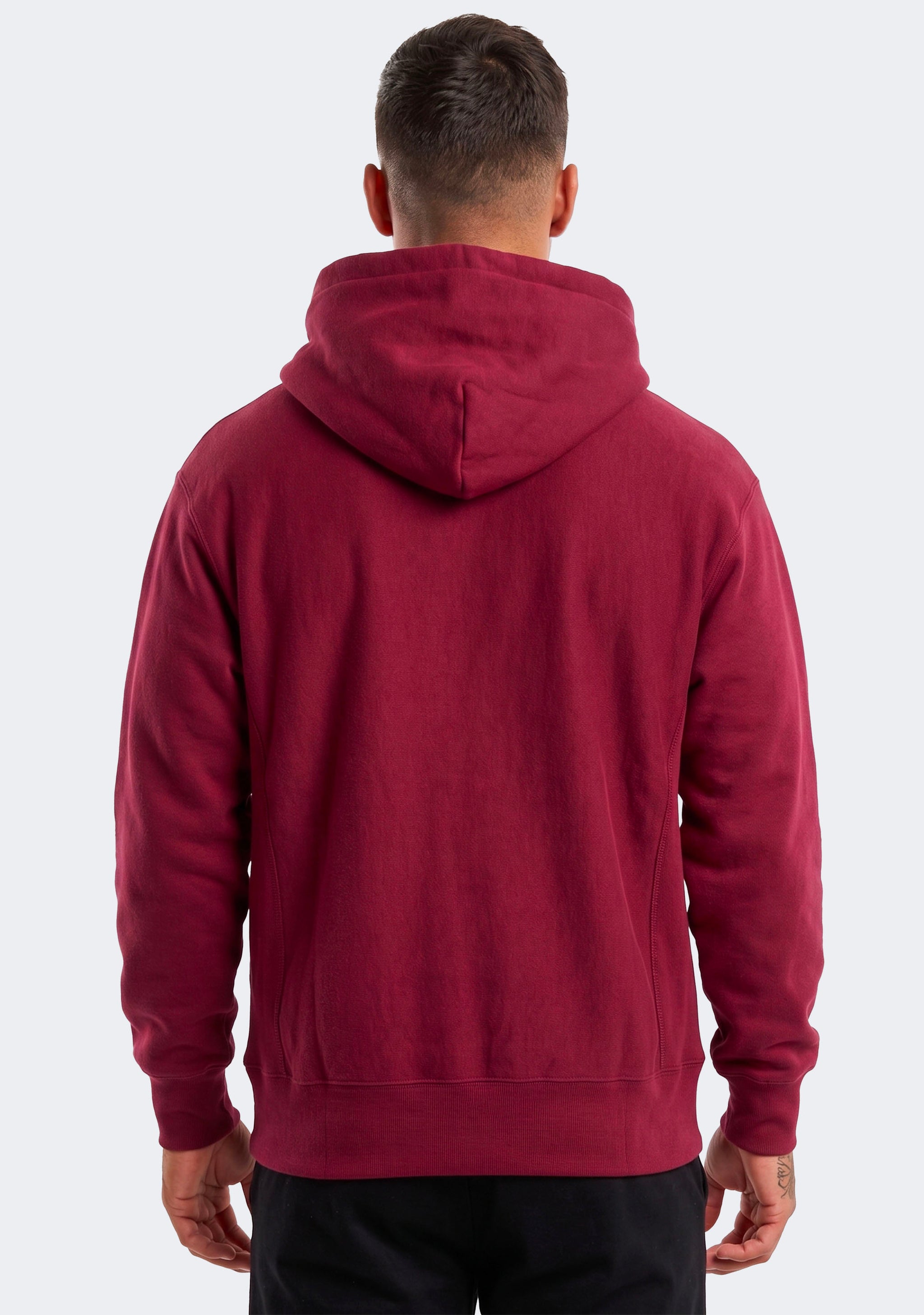 Champion Men's Reverse Weave Felt Script Hood