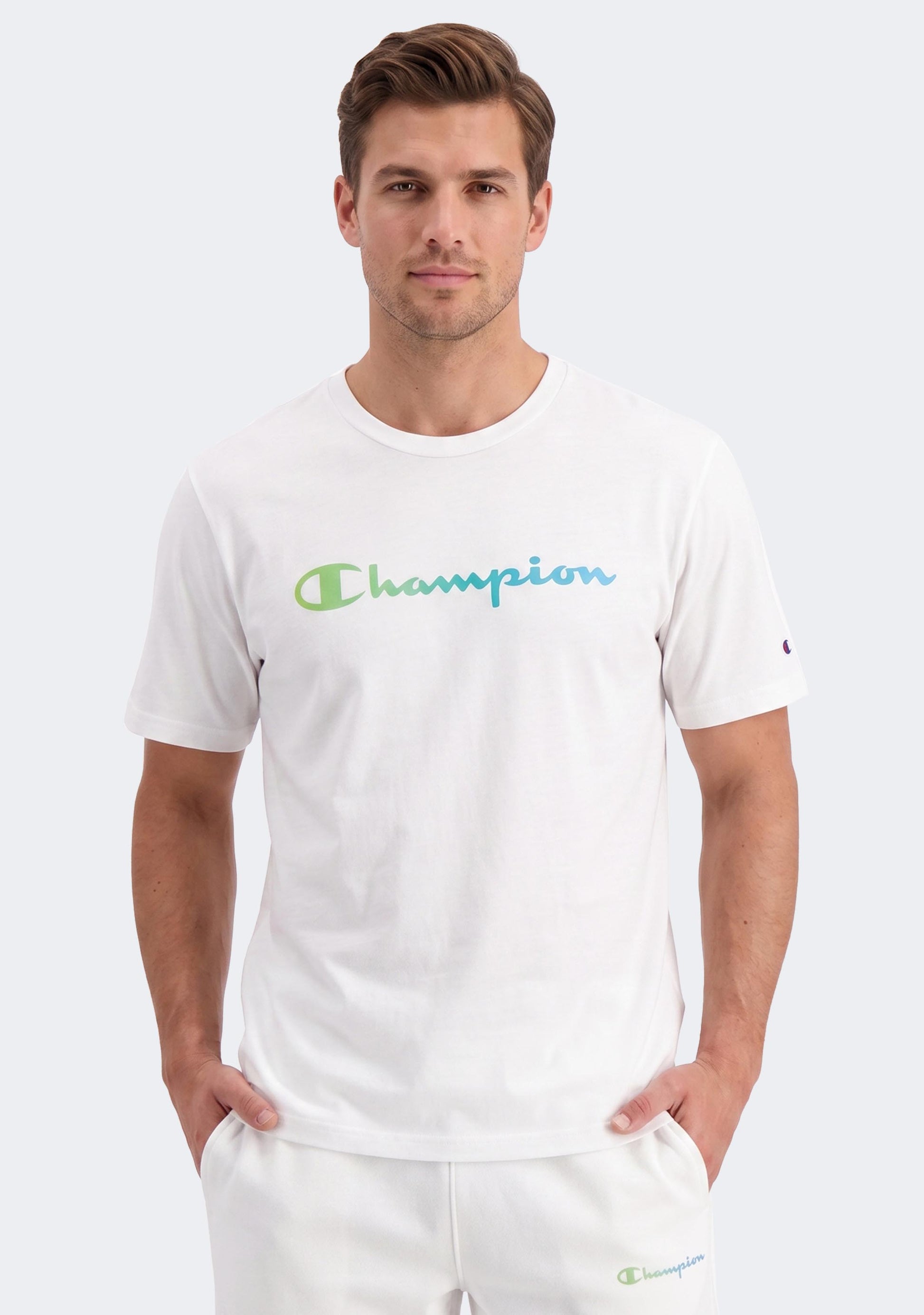 Champion Men's Ombre Logo Script Tee