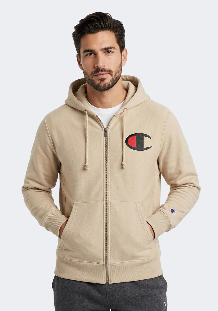 Champion Men’s C Logo Full Zip Hoodie