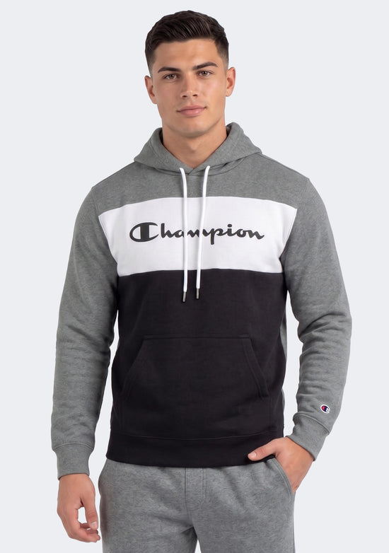Champion Men’s EU Roch Colourblock Hoodie Grey/black