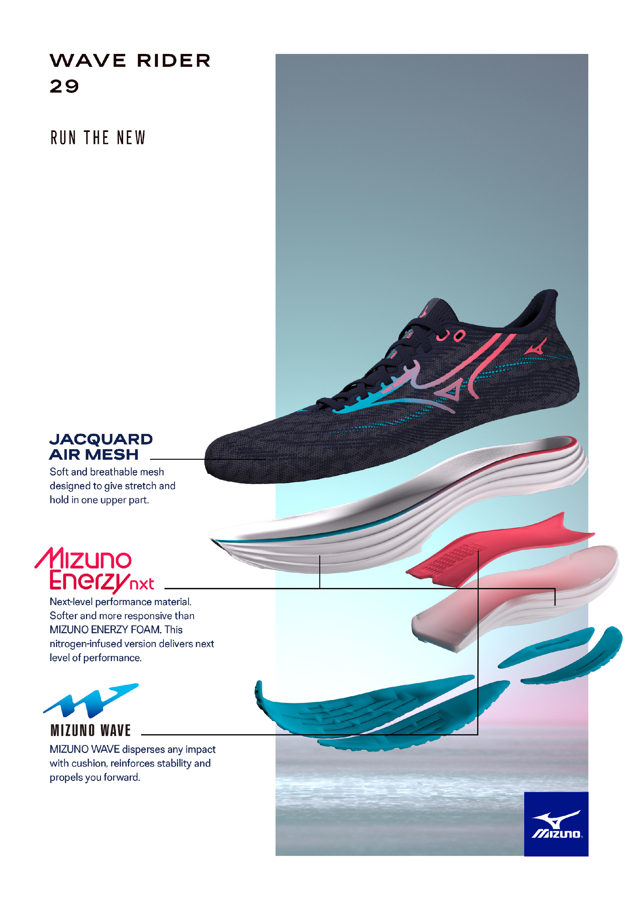 Mizuno Men's Wave Rider 29 – Jim Kidd Sports - Main Image