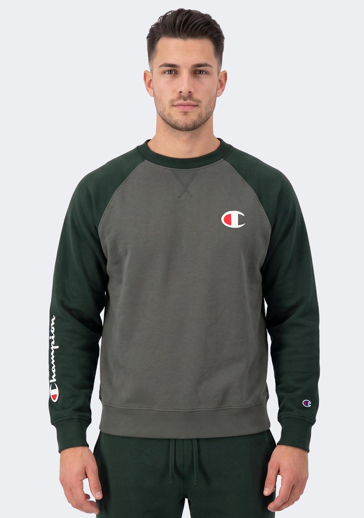 Champion Men's French Terry Colour Block Crew