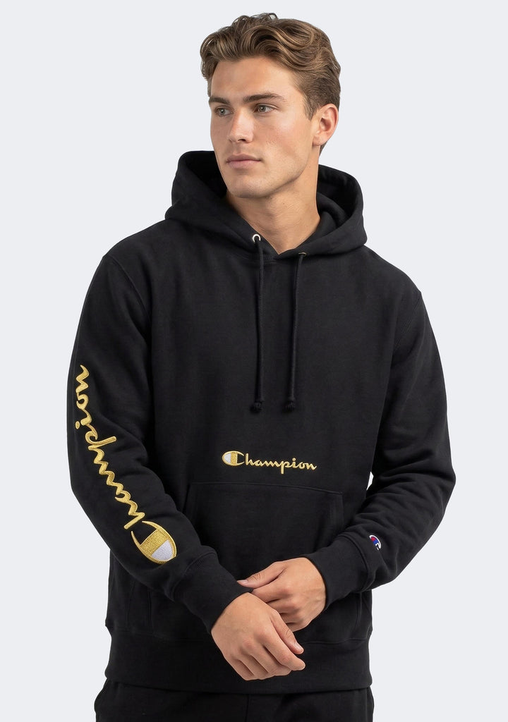 Champion Men's Reverse Weave Multi Script Hoodie
