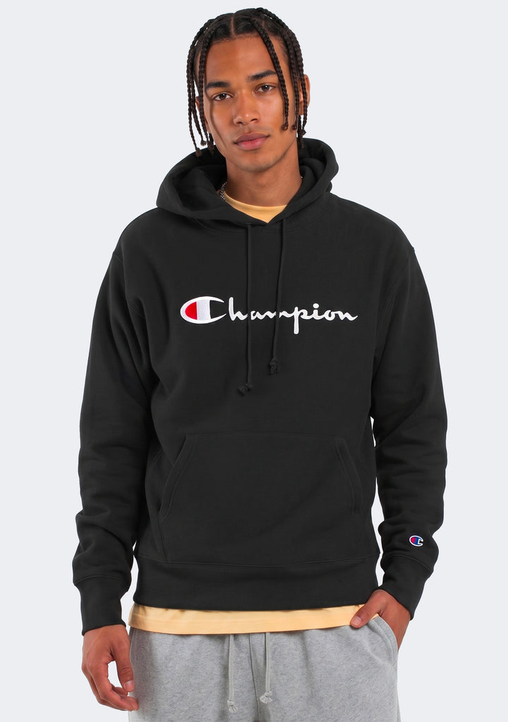 Champion Men's Reverse Weave Script Logo Hoodie
