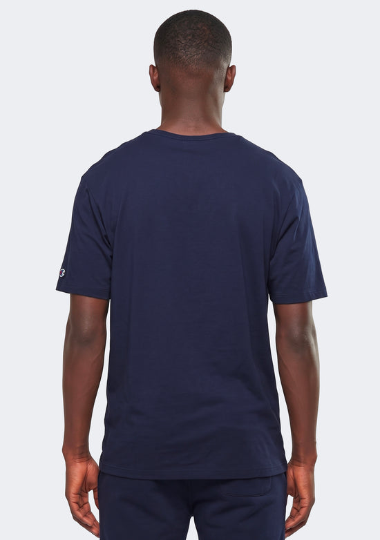 Champion Men's Script Logo Short Sleeve Tee Navy