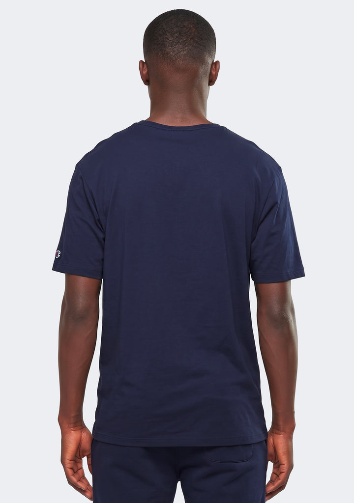 Champion Men's Script Logo Short Sleeve Tee Navy