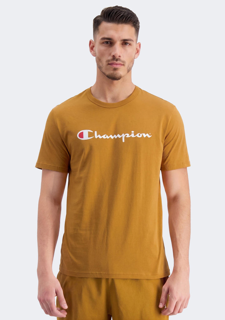 Champion Men's Script Logo Short Sleeve Tee Miss Honey