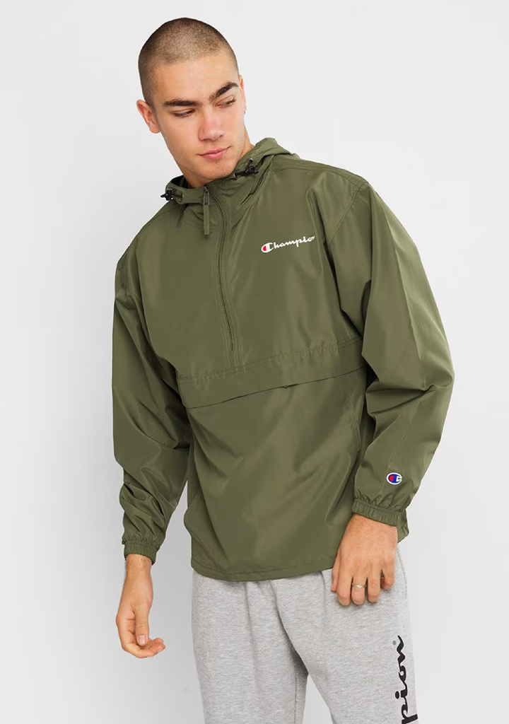 Champion Mens US Quarter Zip Packable Jacket