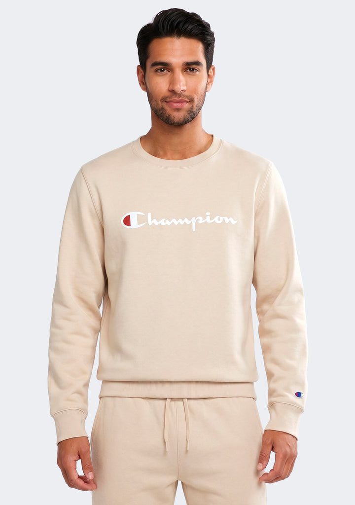 Champion Men’s Script Crew Cream