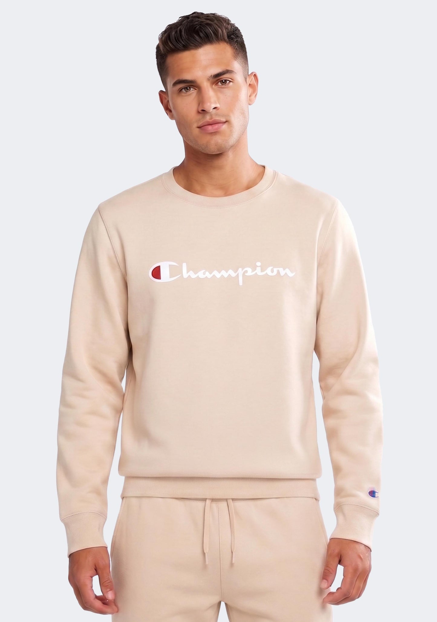 Champion Men’s Script Crew Still Beige