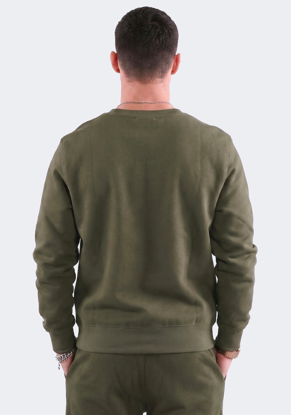 Champion Men’s Script Crew Forrest Green