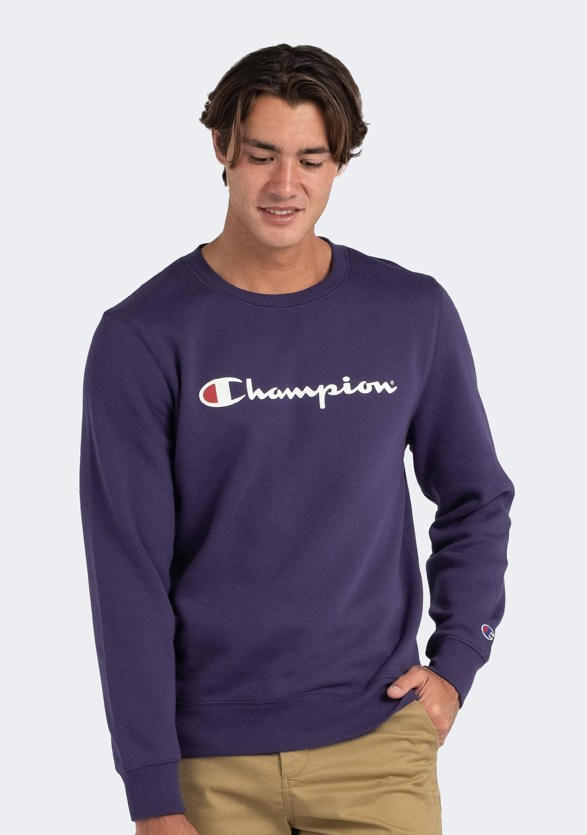 Champion Men’s Script Crew Violet