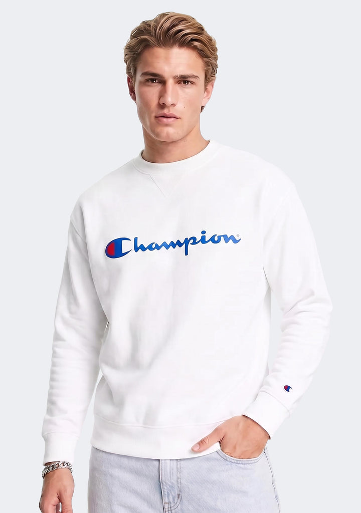 Champion Men’s Script Crew White