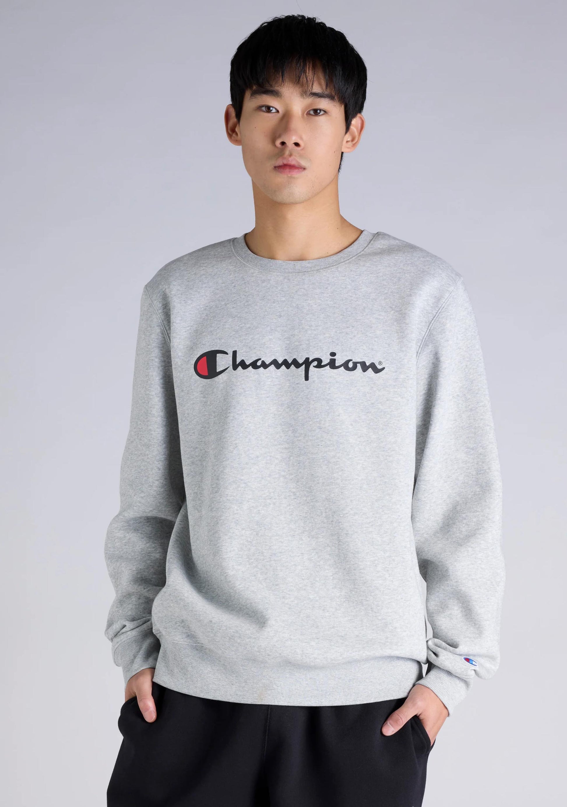 Champion Men’s Script Crew Oxford Heather