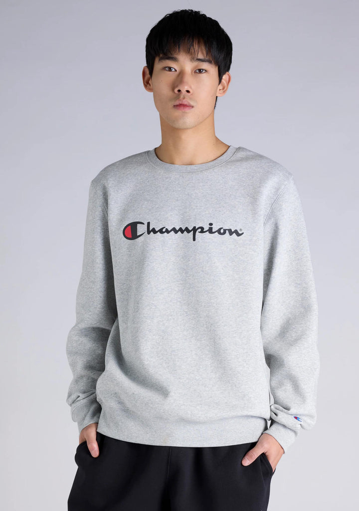 Champion Men’s Script Crew Oxford Heather