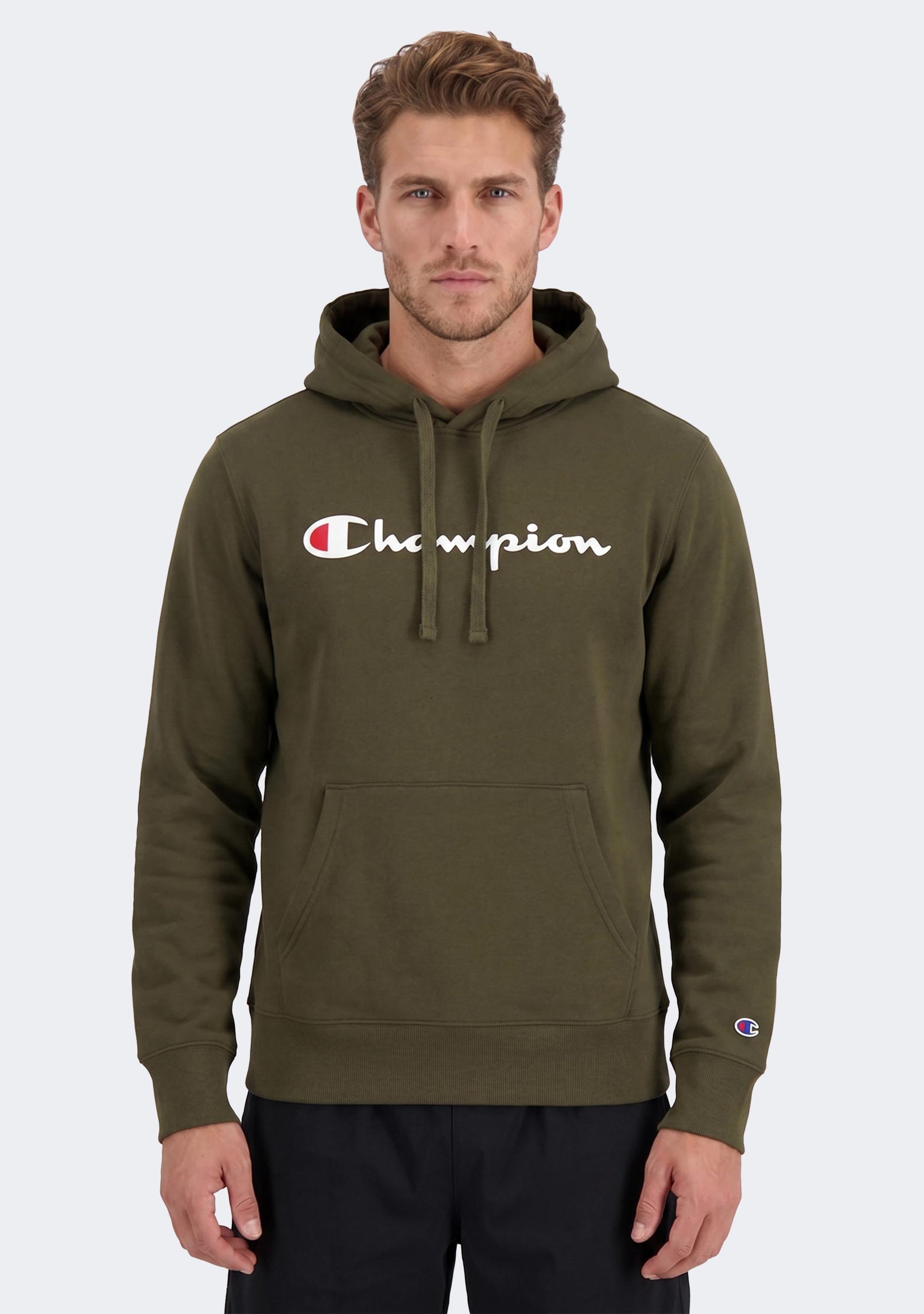 Champion Men’s Script Hoodie Forest Green