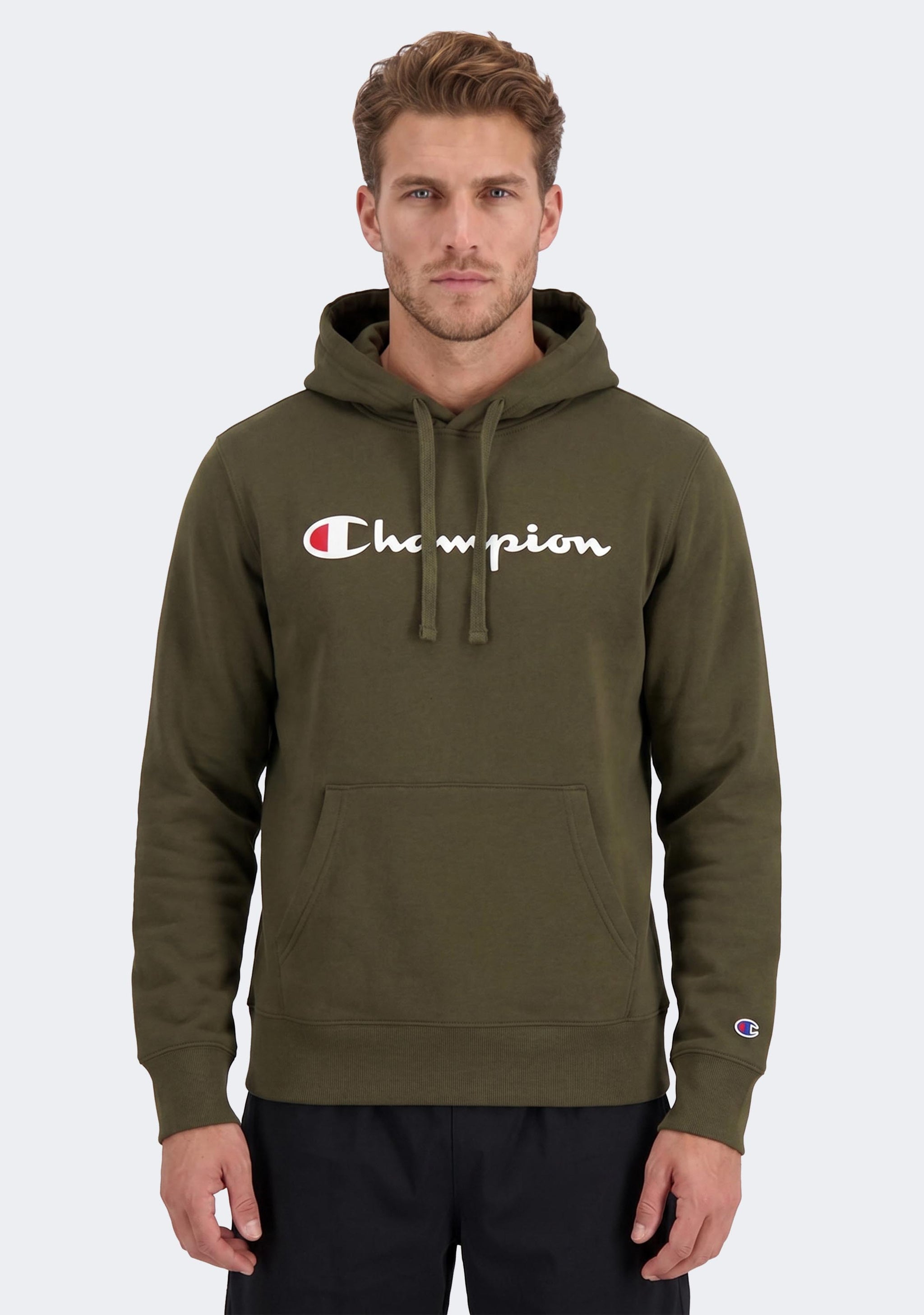 Champion Men’s Script Hoodie Forest Green