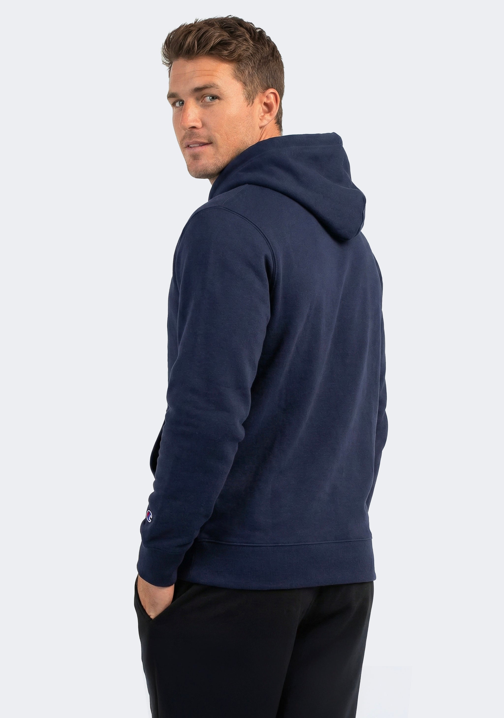 Champion Men’s Script Hoodie Navy