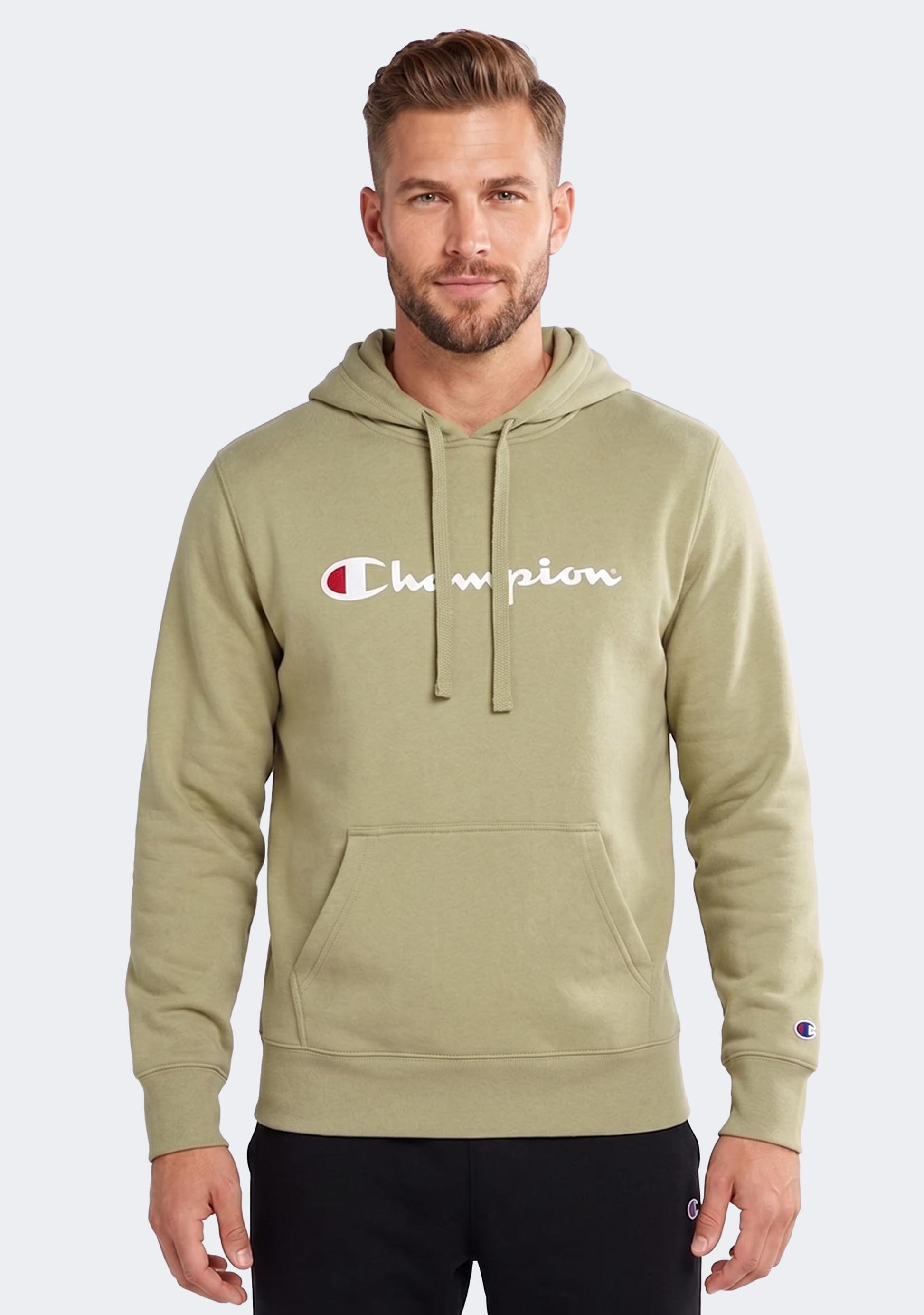 Champion Men’s Script Hoodie Khaki