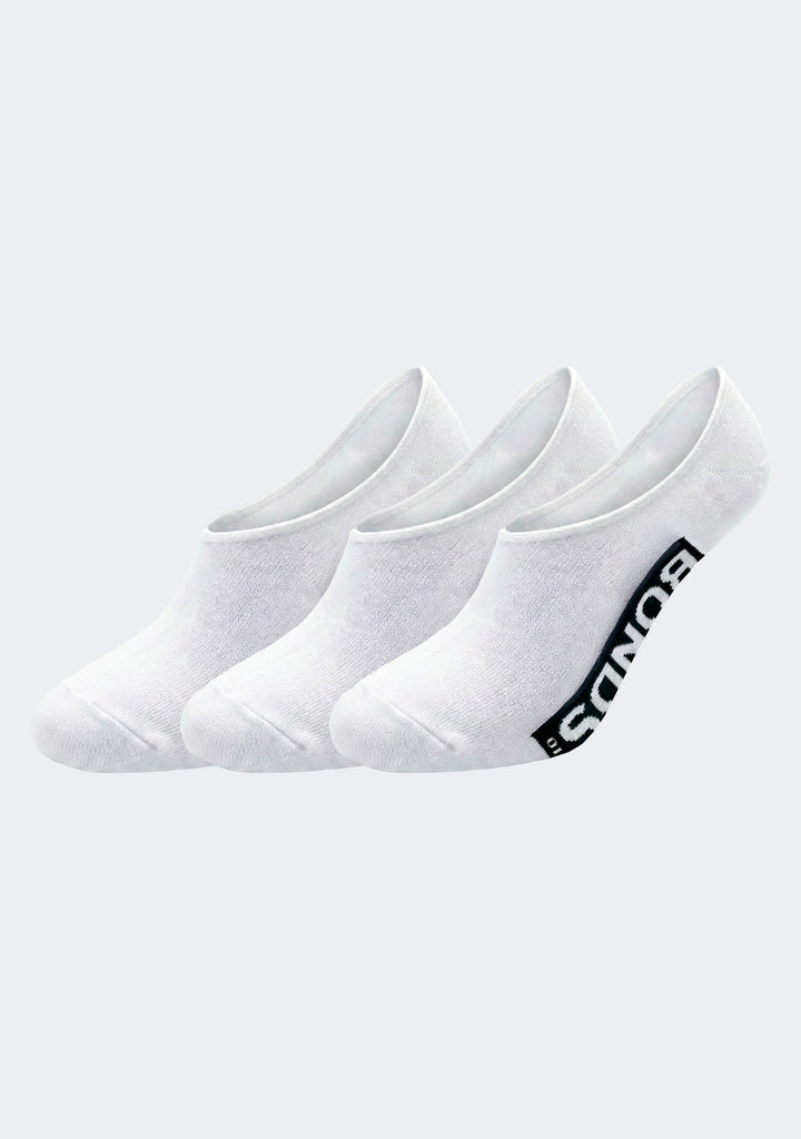 Bonds Men's Logo Standard Multipack Sneaker Socks 3 Pack White